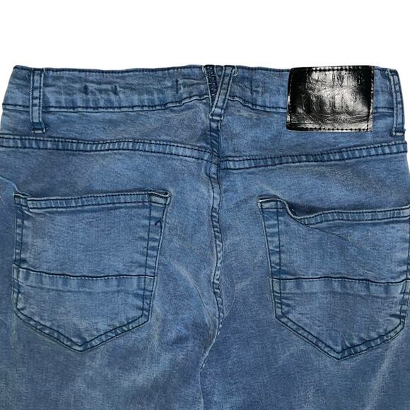 Zara Men Skinny Blue Denim Jeans Powerstitch Size 31 Casual Preppy Nautical - Picture 4 of 4